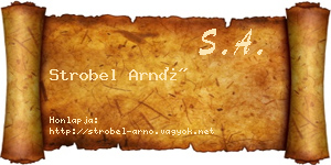 Strobel Arnó névjegykártya